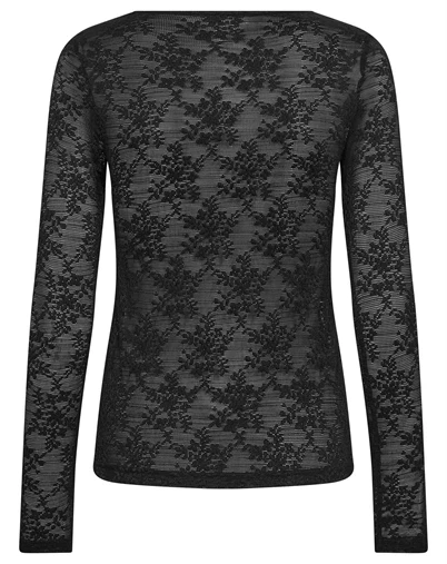 Co' Couture - BirtaCC O-Neck Bluse - Black
